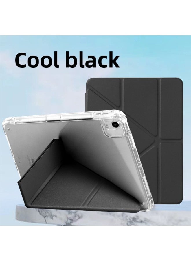 Generic - For IPad Flat Protective Cover Air6Y 3 Fold Acrylic Mini6 Flat Cover With Pen Slot Pro11-Color:White Ice Blue (1.5 Transparent/3+y)-Applicable Model:iPad Mini6( 8.3inch ) - Image 1