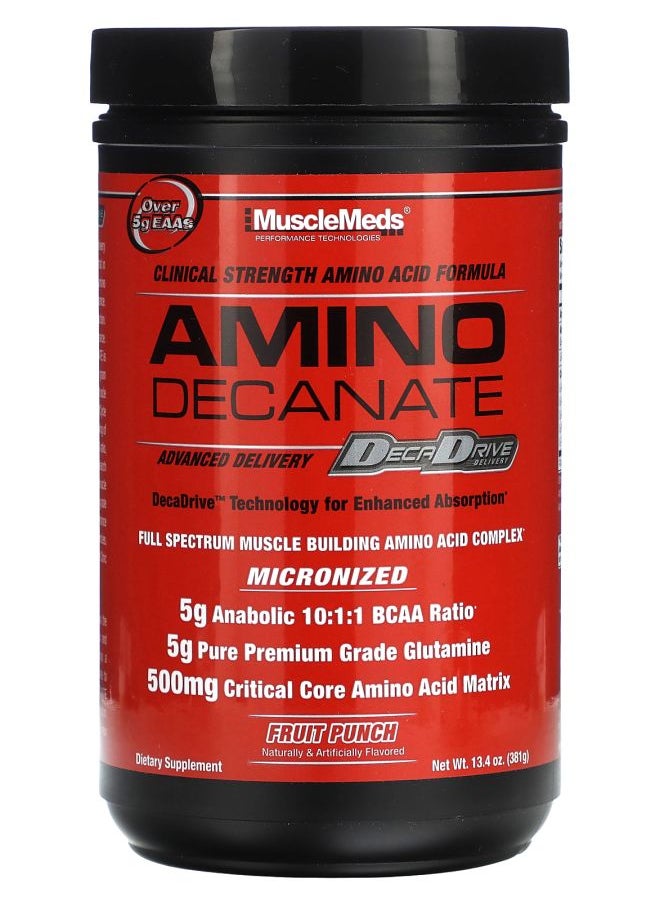 MUSCLEMEDS Amino Decanate Fruit Punch 13.4 oz (381 g) 