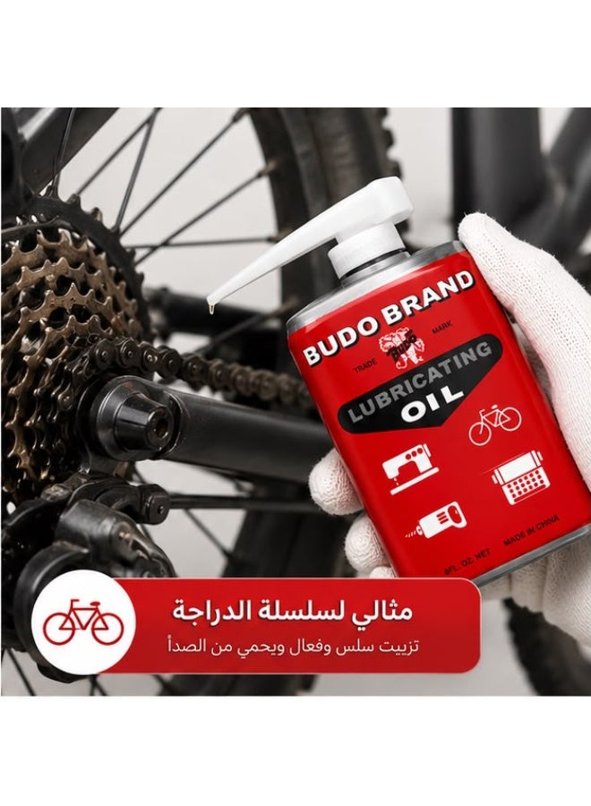 زيت تزييت وتشحيم الأصلي متعدد الاستخدامات للمكائن والدراجات عبوة معدنية مع مضخة ضغط علوية لتقليل الاحتكاك وحماية المعادن من الصدأ والتاكل منزلي - Image 5
