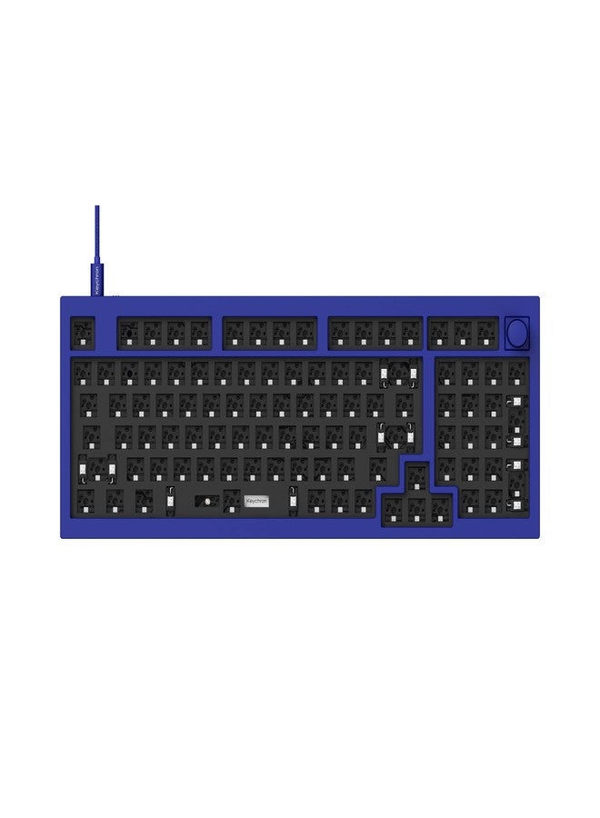 Keychron Q5 96% Layout Hot-Swappable Wired Custom Mechanical Keyboard Knob Barebone Version, QMK/VIA Programmable Macro, Full Aluminum, RGB Backlight, Double Gasket DIY Kit for Linux Mac Windows-Blue - Image 1