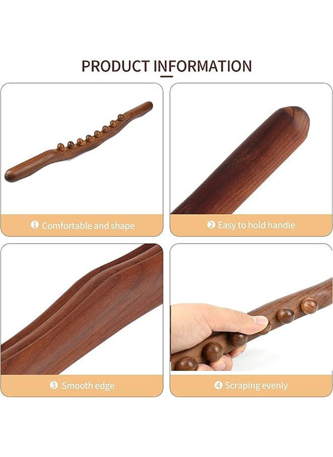 Arabest - Bead Massage,Roller Stick Wood Gua Sha Tool,for All of Your Body SPA Massager 52cm,for Anti Cellulite,Maderotherapy,A Perfect Gift to Your friends - Image 1