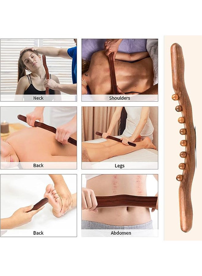 Arabest - Bead Massage,Roller Stick Wood Gua Sha Tool,for All of Your Body SPA Massager 52cm,for Anti Cellulite,Maderotherapy,A Perfect Gift to Your friends - Image 1