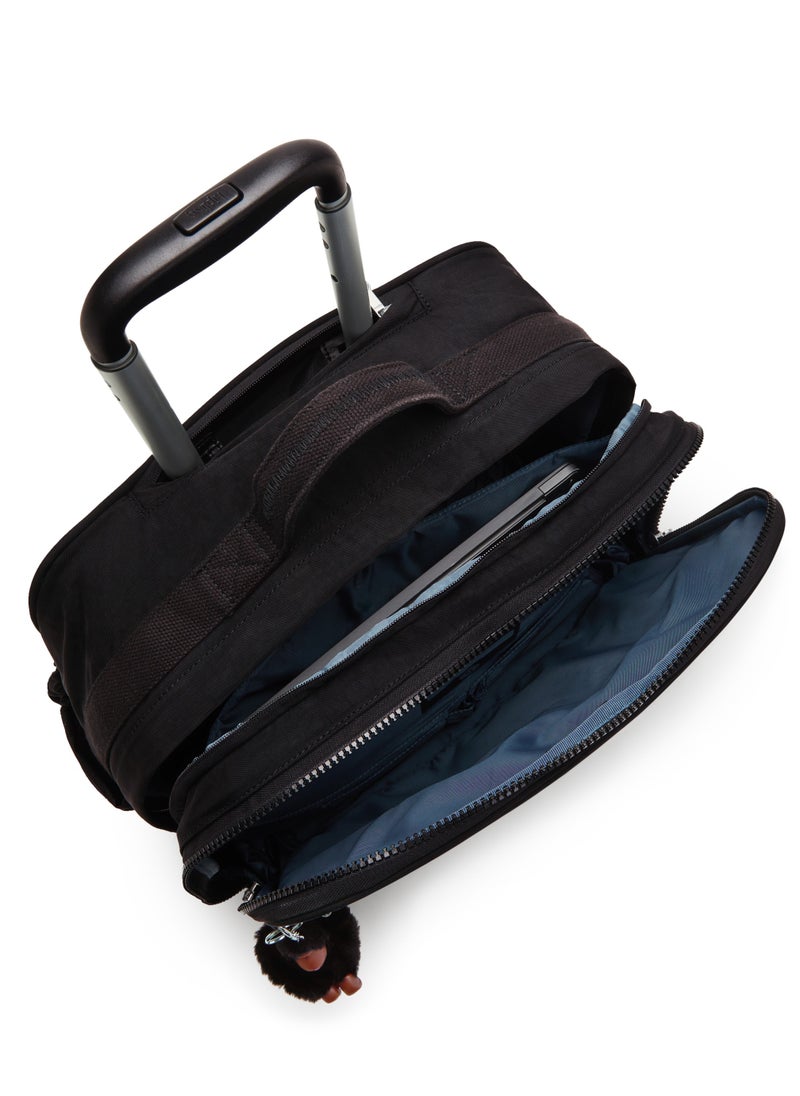 kipling Kipling New Storia Kids' 4-Wheeled School Trolley Bag with 15.6 inch Laptop Compartment True Black  - Image 2