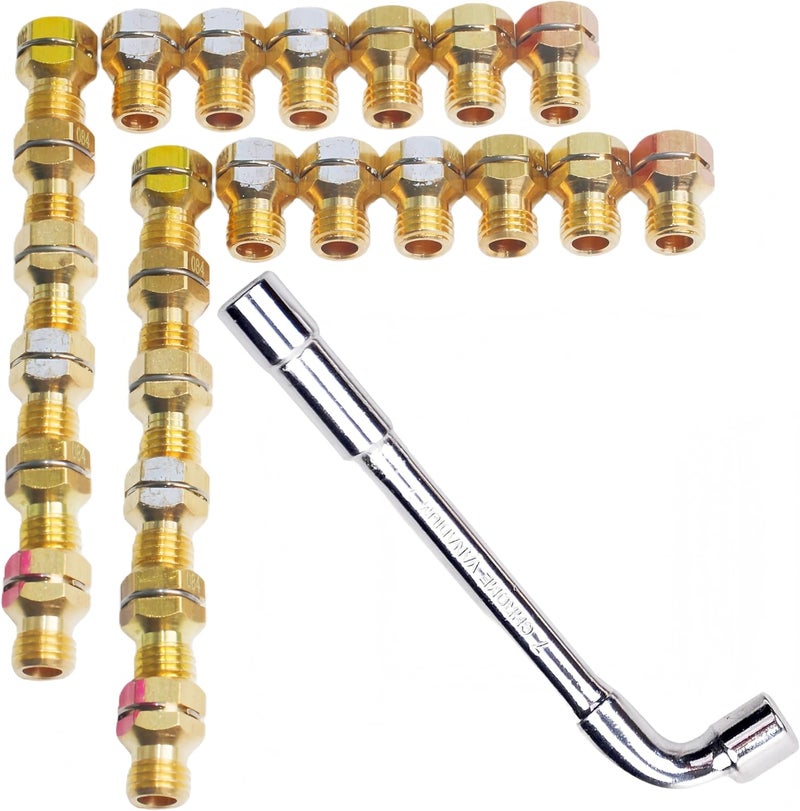 LBJvsKD GRLP4 LP Gas Conversion Kit, 2 Pack (24 PCS) Brass Propane Orifices with Wrench, Compatible with Frigidaire, Kenmore & Electrolux Gas Range, Cooktop & Stove - Image 1