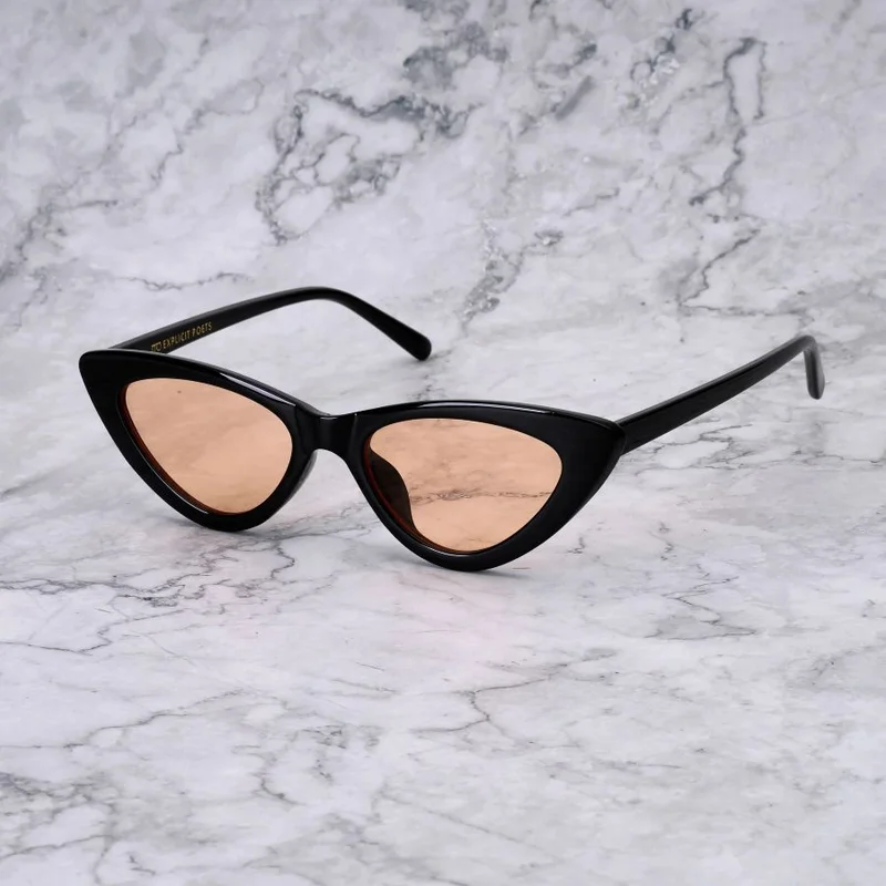 Explicit Poets EXPLICIT POETS 28EP3-BELLA BLACK-PEACH SUNGLASSES