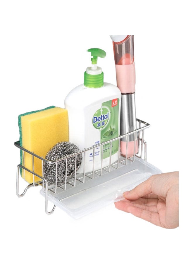 Newair 304 Stainless Steel Dish Soap And Sponge Drainer Rack, Sink Small Basket, Sponge Drainer, Kitchen Window Sill Storage Rack - Image 2