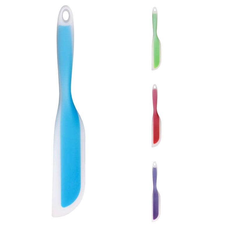 VINSTAR Nonstick Silicone Knife Shaped Flexible Kitchen Spatula Scraper Turner Kitchen Cooking Utensils With Nylon Core (Blue) - Image 1