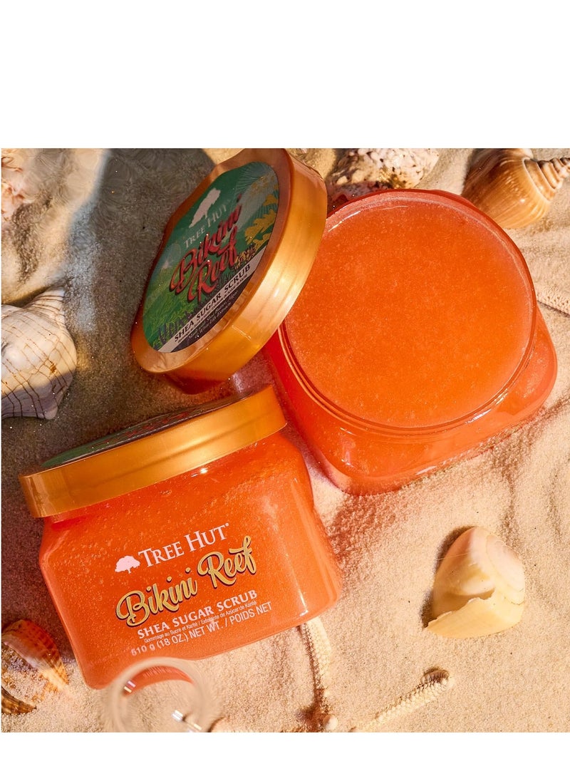 Tree Hut Tree Hut Bikini Reef Shea Sugar Scrub | Exfoliating Body Scrub Removes Dead, Dry Skin for a Soft & Hydrated Feel | Nourishing Essential Body Care | 18 fl oz.  - Image 3