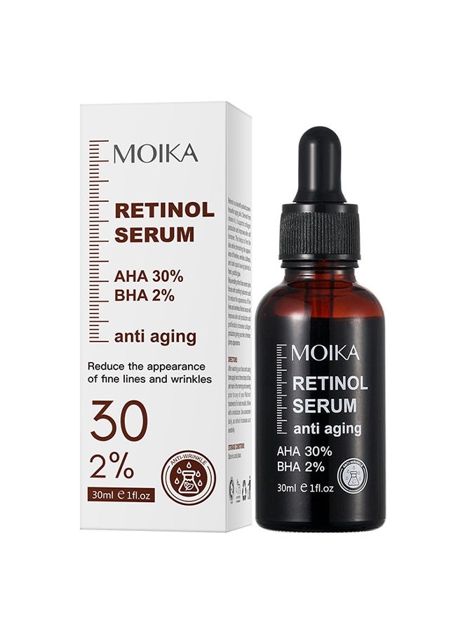 MOIKA - Retinol Seurm, Aging & firming Retinol Serum,BHA & AHA Hyaluronic Acid Anti-Aging Serum, Reduces Wrinkles, Fine Lines, Age Spots, Sun Spots, Anti Wrinkle Facial Serum 30ml - Image 1