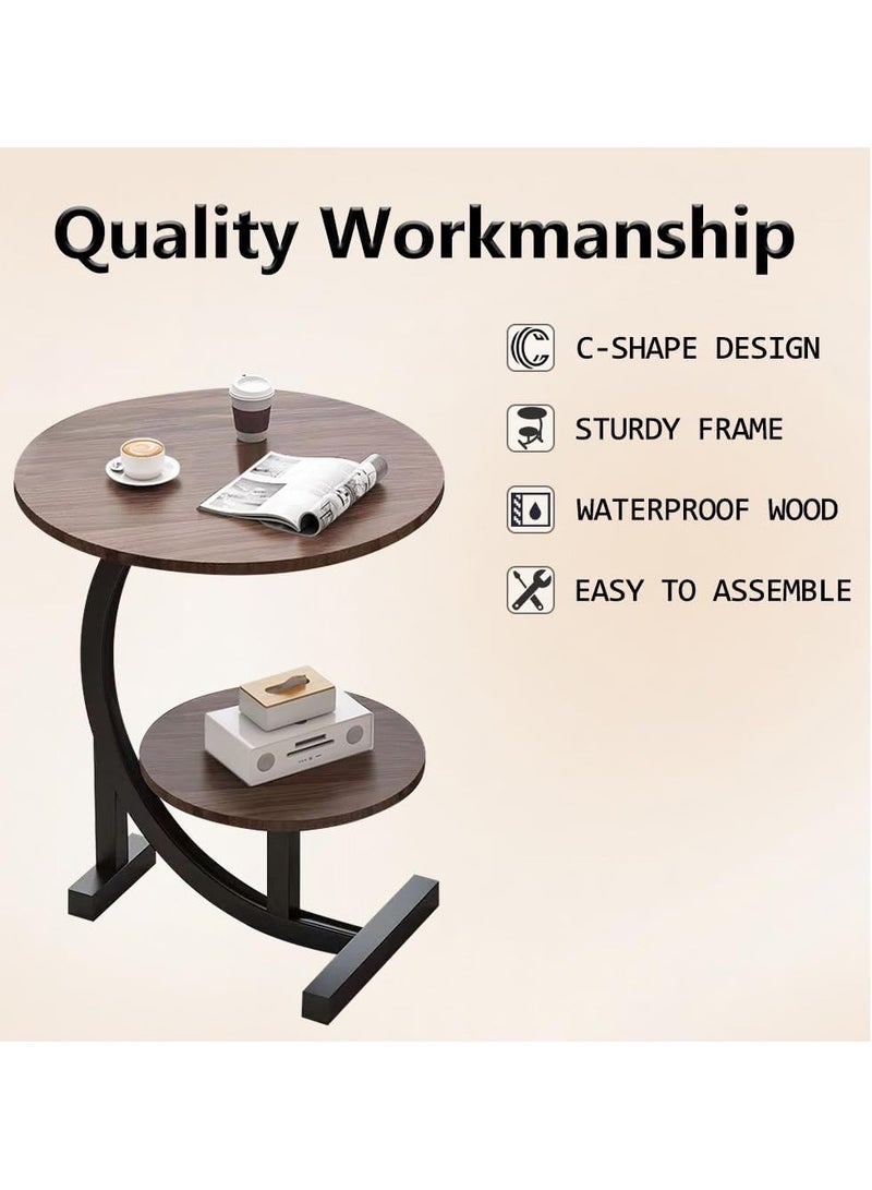 DubaiGallery Small coffee table light luxury side a few small apartment living room sofa mini coffee table balcony bedroom bed place table corner - Image 4