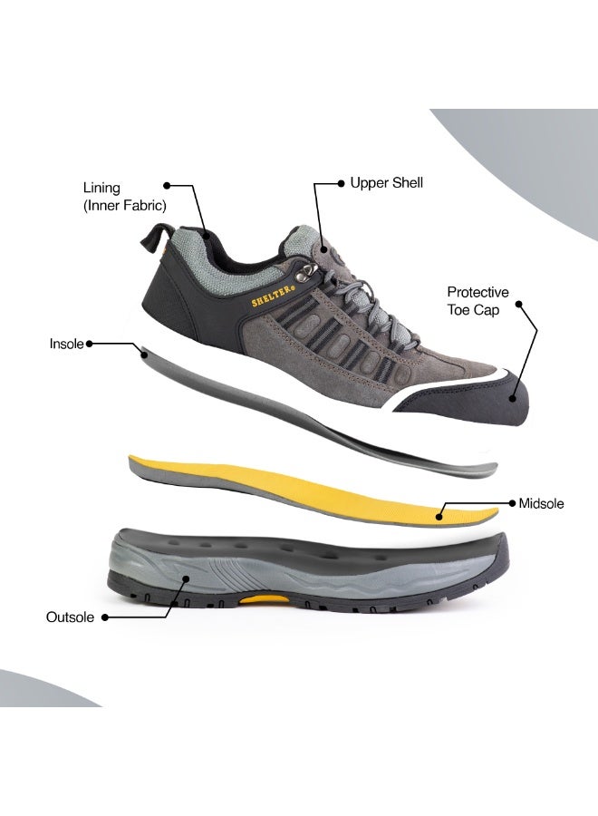 شيلتر حذاء سلامة صناعي للرجال بمقدمة فولاذية ونعل مضاد للانزلاق - Image 5