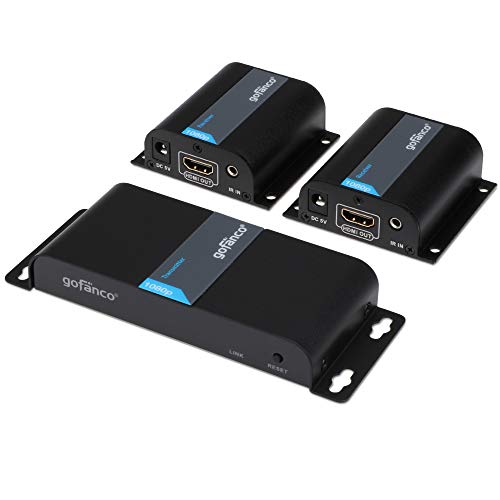 gofanco 1080p 1x8 8 Port HDMI Extender Splitter Over CAT5e/CAT6/CAT7 Ethernet Cable – IR Extension, Up to 40m (130ft) at 1080p 60Hz, 1 in 8 Out, HDMI Loopout (HDMIExt8P) - Image 1