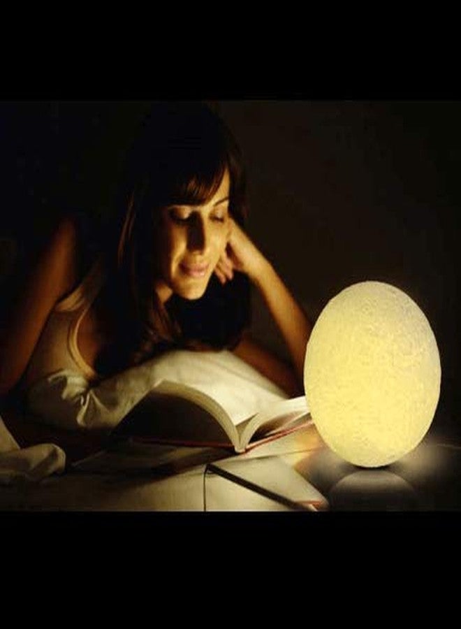 DISHIN PVC Seven Color Changing 3D Moon Night Lamp (White) - Image 3