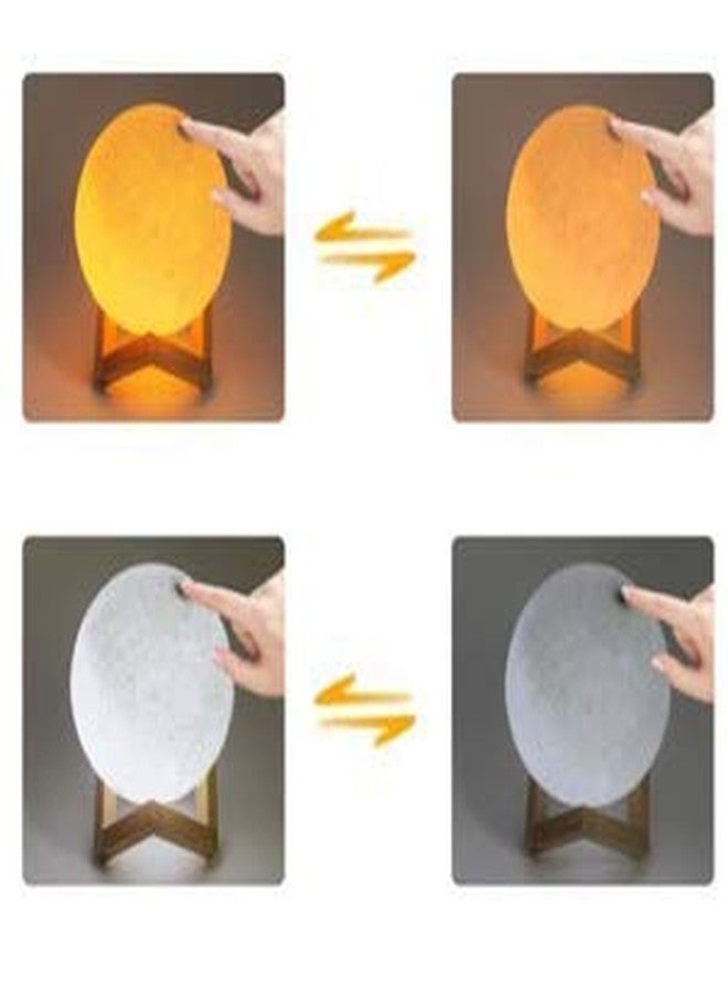 DISHIN PVC Seven Color Changing 3D Moon Night Lamp (White) - Image 5