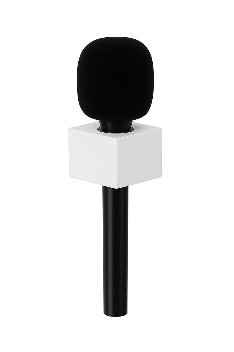 YUGAM Interview PRO Handheld Adapter with Mic, Compatible with R.O.D.E, DJI & Other Wireless Microphones – Foam Windshield Included (Mic Handle with Flag Station) - Image 4
