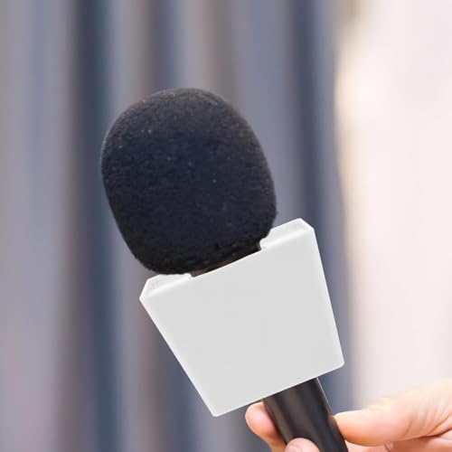 YUGAM Interview PRO Handheld Adapter with Mic, Compatible with R.O.D.E, DJI & Other Wireless Microphones – Foam Windshield Included (Mic Handle with Flag Station) - Image 3