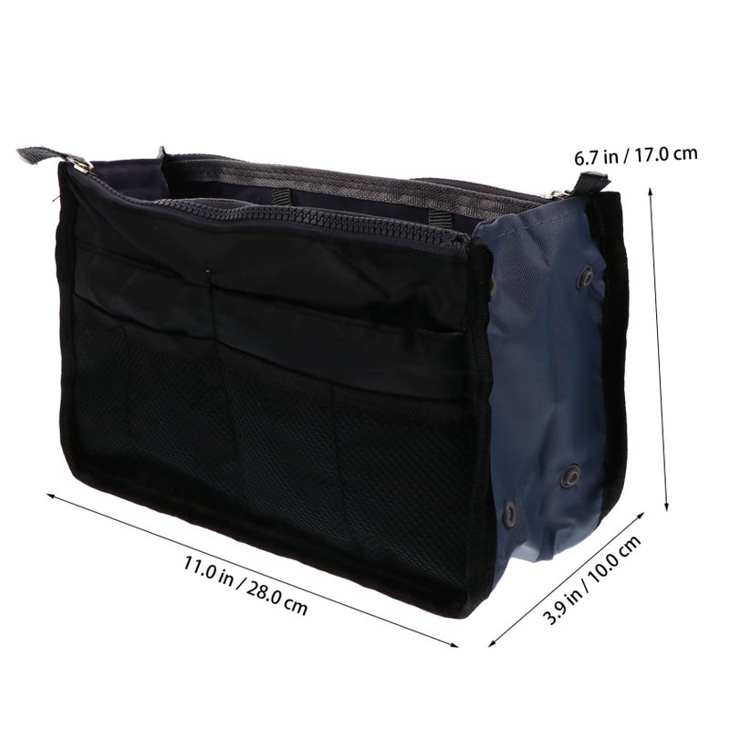 Large Capacity Travel Toiletry Bag For Women Black Clutch Liner Storage Organizer - Image 3