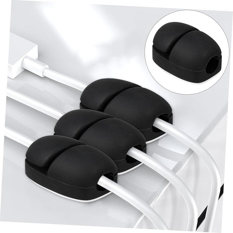 Jojofuny 30 قطعة مشابك كابلات سوداء منظف أسلاك مثبت قوي للجدار للسماعات شواحن كابلات USB - Image 4
