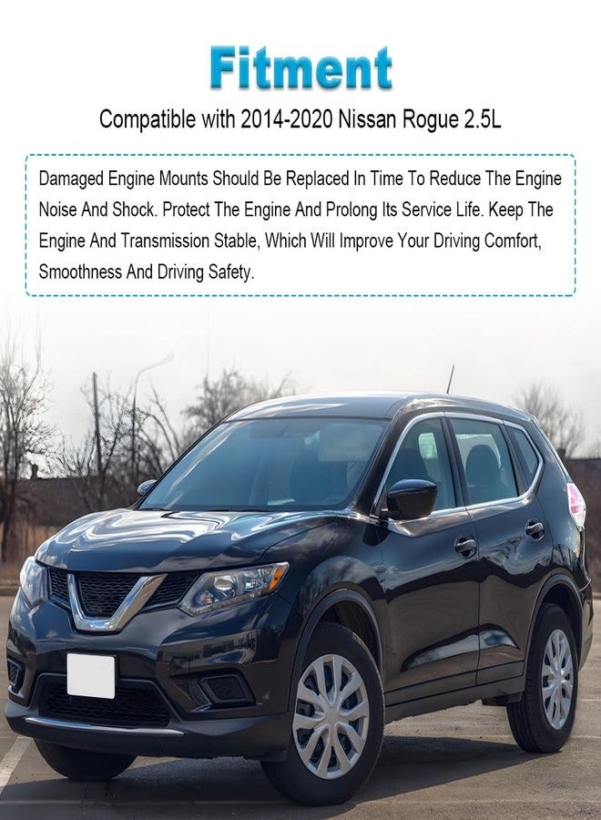 JDMON 1PCS Front Right Engine Mount Replacement for 2014-2020 Nissan Rogue 2.5L Compatible with A4366, MK4366, 113504BA0A - Image 3