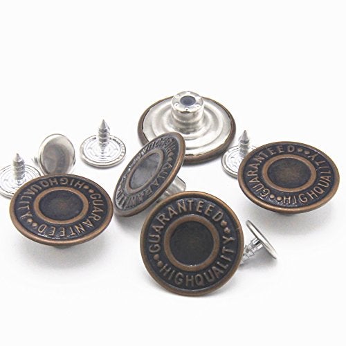 Enosea 20mm Replacement Jean Buttons 12 Sets Combo Copper Tack Buttons - Image 2