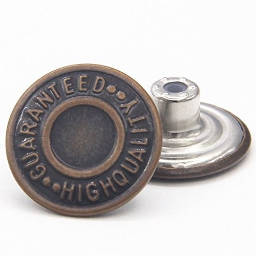 Enosea 20mm Replacement Jean Buttons 12 Sets Combo Copper Tack Buttons - Image 1