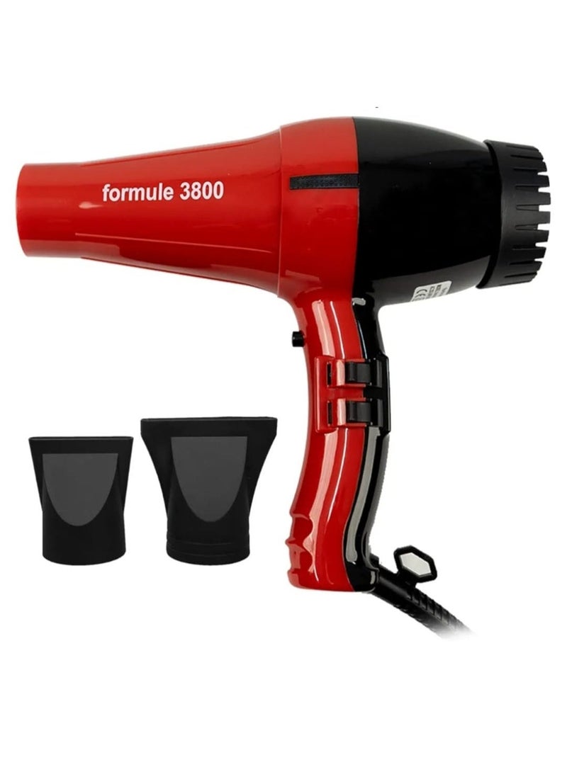 Professional Hair Dryer Formule 3800 Blow Dryer, Motor,4 Heat/Speed Settings + Cool Shot - Image 1