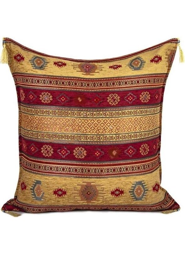 Hit Dükkan Hit Shop Rug Pattern (70CMX70CM) Chenille Fabric Tasseled Square Home Garden Cushion Cover NO13 