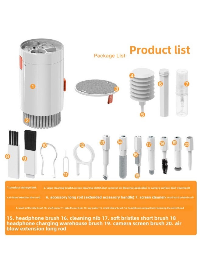 Q20 Mobile Phone Screen Wipe Computer Cleaning Suit Q8 Earphone Cleaning Pen Camera Lens Pen Cleaning Tool Suit-Color:Q20 Black ]  - Image 3