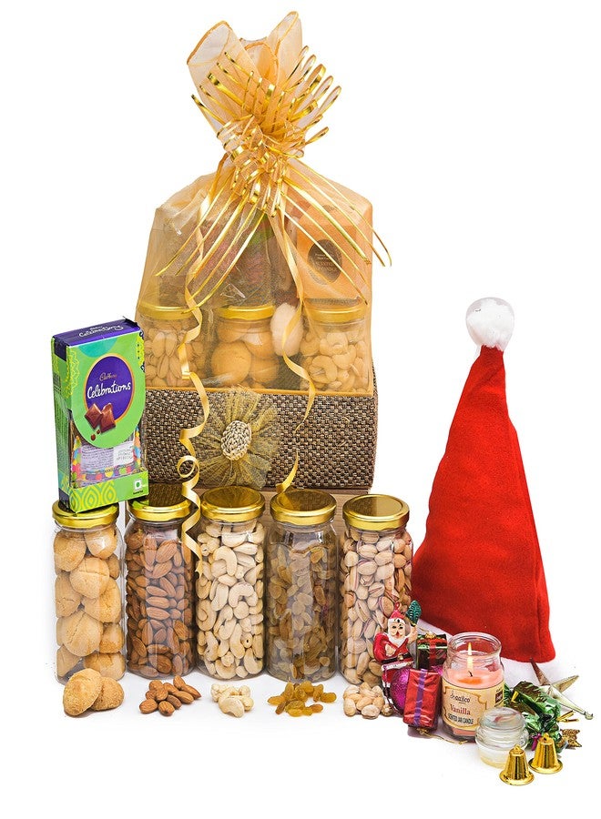 Giftrend Christmas Gift Hamper for Corporate | Dry Fruits and Chocolates Gift Hamper Basket for Employees | Colleague | Friends | Family - Image 1