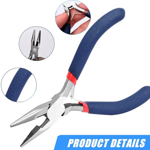 Aruicheng Needle Nose Pliers 5 Inch Jewelry Pliers Jewelery Making Tools Precision Pliers Small Needle Nose Pliers for Jewelry Repair, Wire Bending, Gripping - Image 3