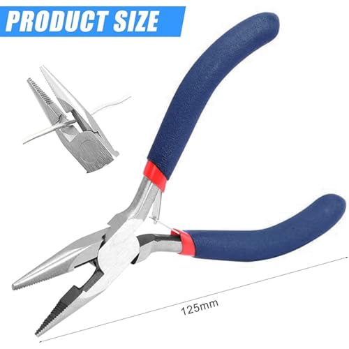Aruicheng Needle Nose Pliers 5 Inch Jewelry Pliers Jewelery Making Tools Precision Pliers Small Needle Nose Pliers for Jewelry Repair, Wire Bending, Gripping - Image 2