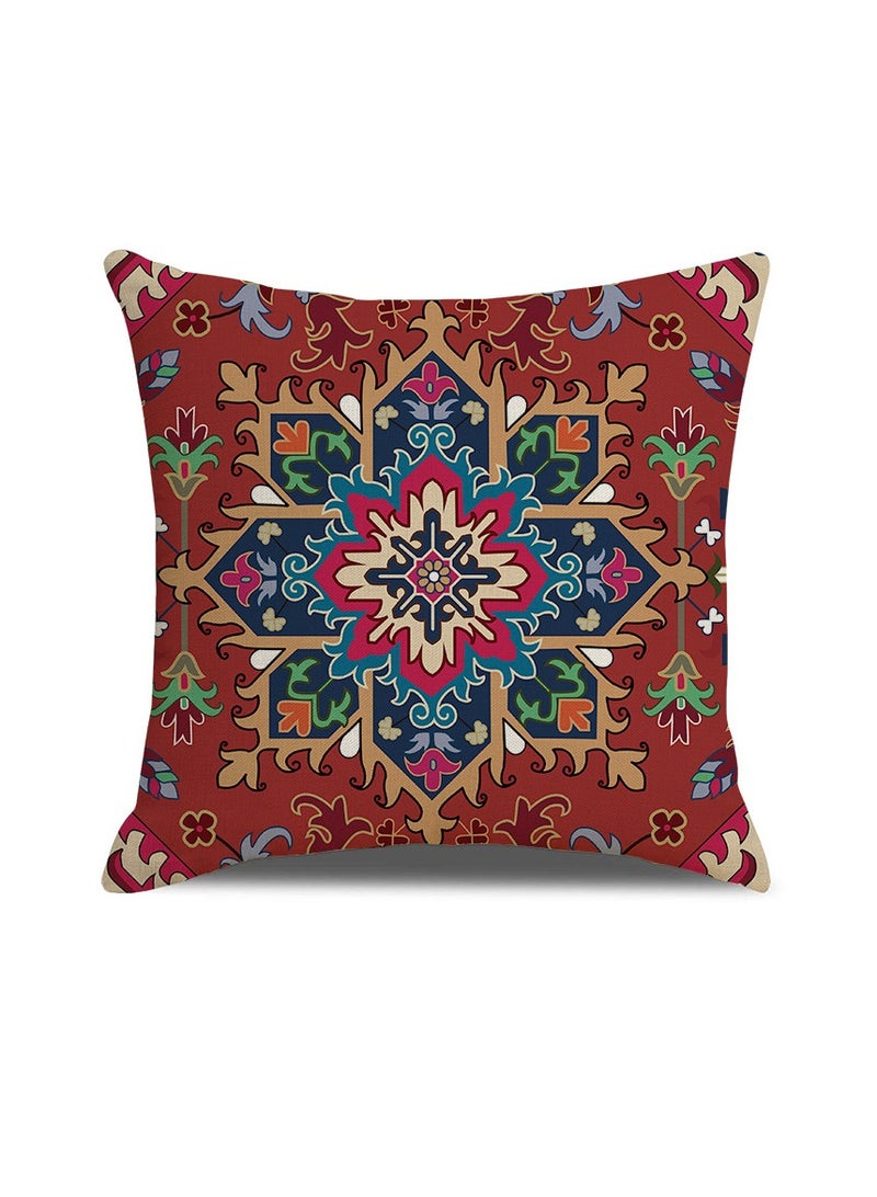 Bluejw غطاء وسادة أريكة غرفة المعيشة مكون من 4 قطع بأجواء احتفالية على الطراز الفارسي 18 × 18 بوصة - Image 4