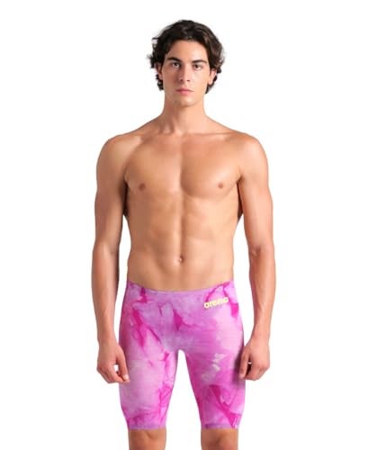 ARENA Powerskin Carbon Air2 Men's Racing Jammer Limited Edition Athletic Tech Suit Competitive Racing Swimsuit Endurance Swimwear, Ciclamyn Pink, US Size 34 - Image 1