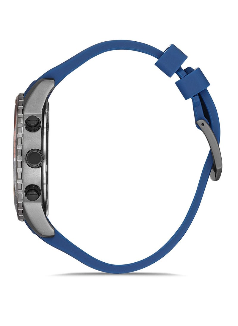 BIGOTTI - BIGOTTI MILANO Men's 10112 Rubber Full Blue Watch - Image 1