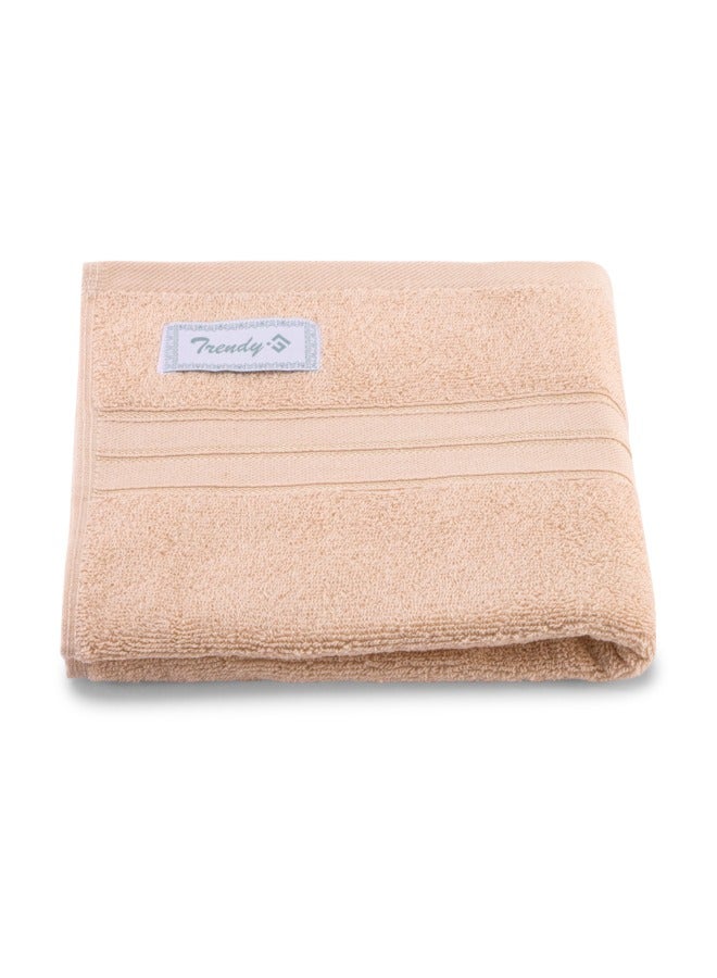 BYFT Home Trendy (Peach) Premium Cotton Hand Towel (50 X 90 Cm-Set Of 1) Highly Absorbent, High Quality Bath Linen With Striped Dobby 550 Gsm - Image 2