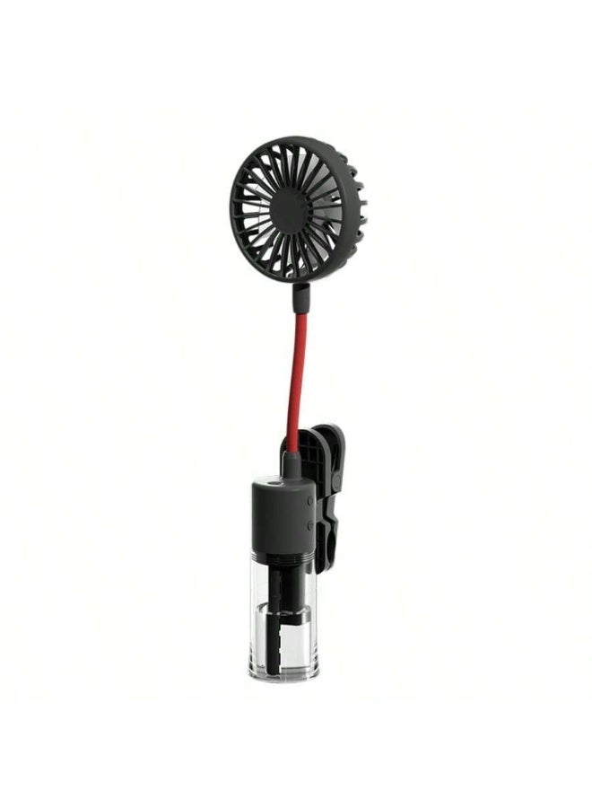 BlueFire F13 Handheld Spray Misting Fan with Clip-On Bendable Stand, 4-Speed USB Rechargeable Portable Mini Cooling Fan with Water Mist Spray, Adjustable Airflow for Baby Stroller, Picnic, Travel, Camping, Office, Car & Outdoor Summer Cooling - Image 2