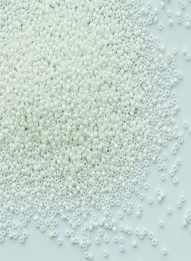 GGOOT Bulk Bag Beads About 980, 2mm, 12/0 Glass Craft Beads, Spacer Beads, Earrings, Bracelets, Pendants, Waist Jewelry, DIY Handmade 2mm Seed Beads (Beige Color)  - Image 1