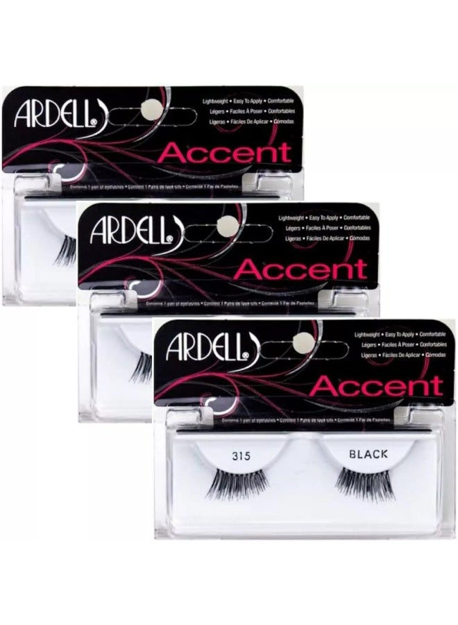 Ardell Lashes - 315 Black - (Pack of 3) - Image 1
