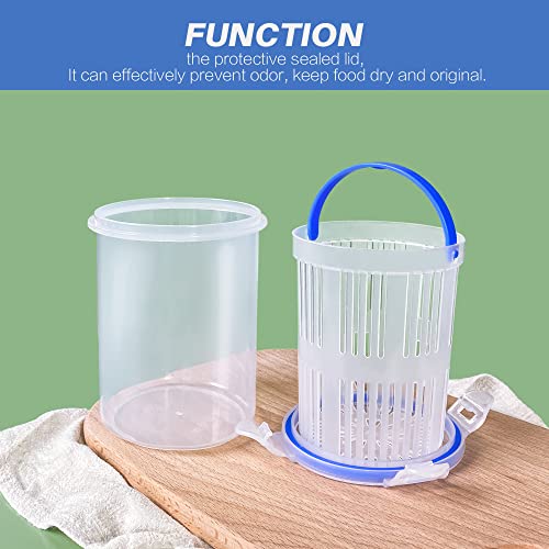KIKINIKO Pickle Jar 24oz 2Pack Pickle container with strainer Pickle Holder Keeper Lifter, pickle storage container suitable for pickling small jars of kimchi, Flip Jar with Leak Proof and Lock It Lid - Image 5