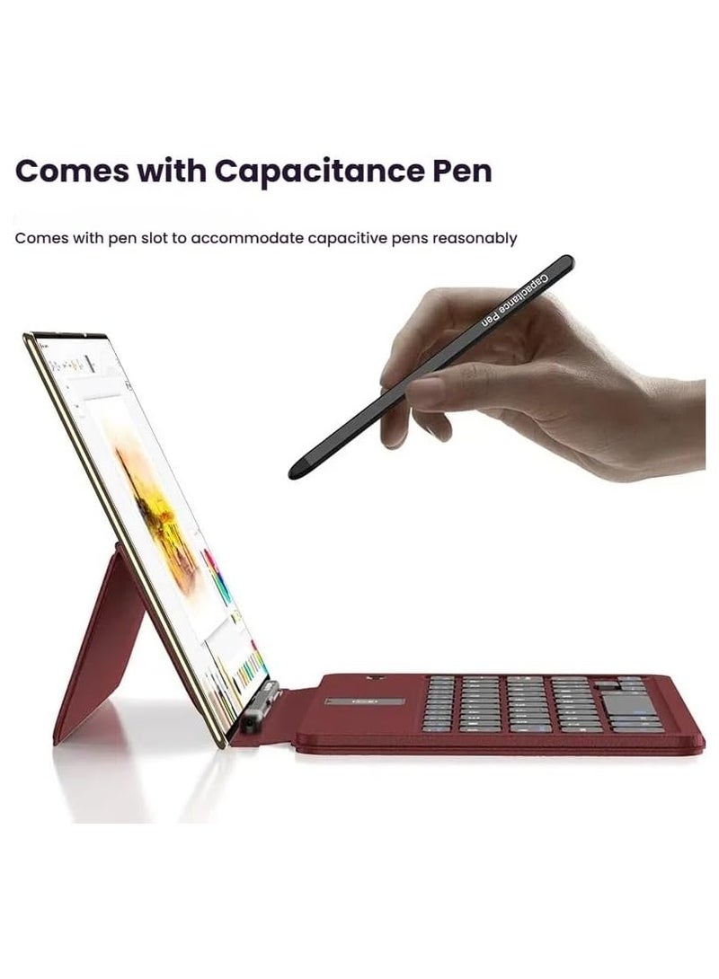 Mobile office kit, compatible with Huawei Mate XT Ultimate, with Bluetooth keyboard and all-in-one keyboard holster and wireless mouse and capacitive pen and pen slot - Image 3
