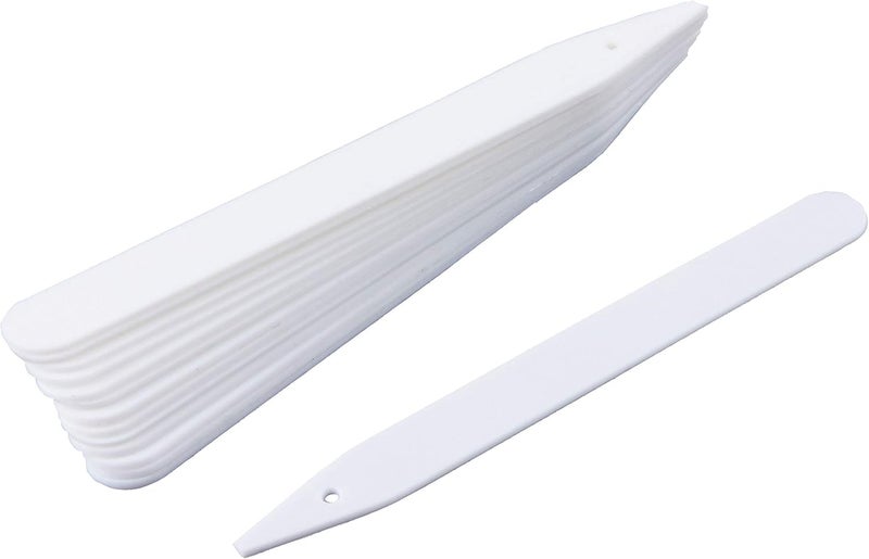 Delatanus 6 Inch Plant Markers, White - 100pcs - Image 1