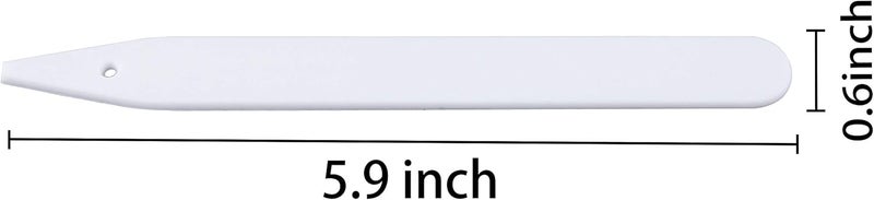 Delatanus 6 Inch Plant Markers, White - 100pcs - Image 2