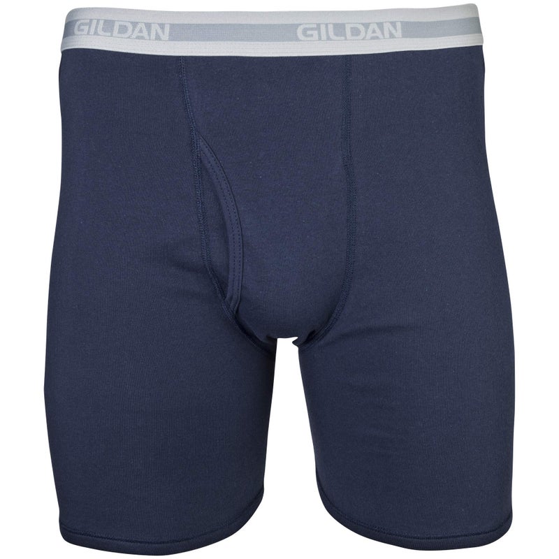 Gildan Men's Underwear Boxer Briefs, Multipack, Navy/Heather Navy/Sport Grey/Dot/Navy (5-Pack), Small - Image 4