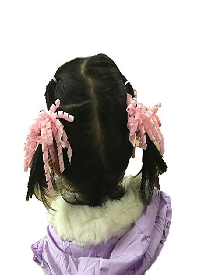PIDOUDOU - Pack Of 18 Boutique Girls' Solid Curly Korker Bow Hair Ties - Image 1