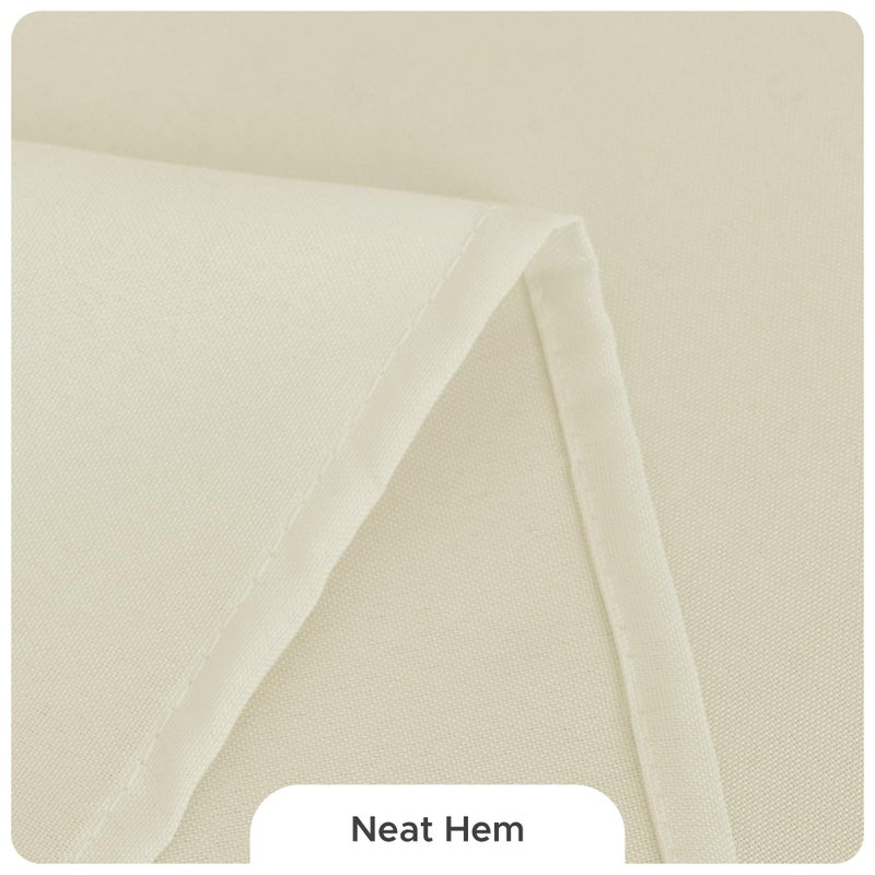 Fitable 8 Pack Rectangle Tablecloths: Stain Resistant Wrinkle Free Fabric Table Clothes, Washable Reusable Polyester Table Covers for Wedding Party Birthday Banquet Reception(Ivory, 90x132 Inch) - Image 3