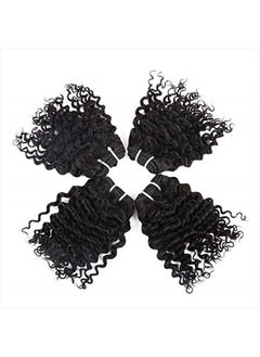 FASHION LINE Brazilian Body Wave/Water Wave/Deep Wave/Funmi/Human Hair Bundles Unprocessed Human Hair Natural Black(Deep Wave, 12" 4 Bundles)  - Image 3