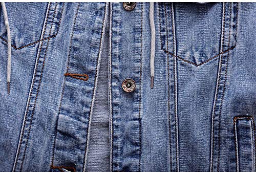 Kedera Women's Distressed Sleeveless Denim Vest with Detachable Hoodie - Image 4