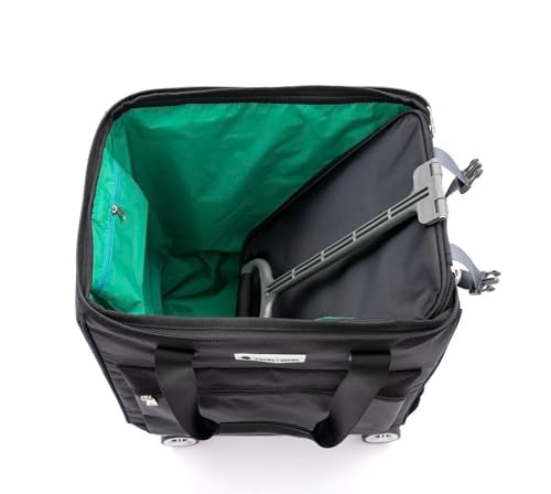 Handy Sandy Haul-It Foldable Rolling Tote – Patented Heavy-Duty Utility Bag with 8 Spinner Wheels, – Reusable Grocery Cart, Laundry Carrier, Travel Tote, Commuter Bag for Shopping & More- Green - Image 5