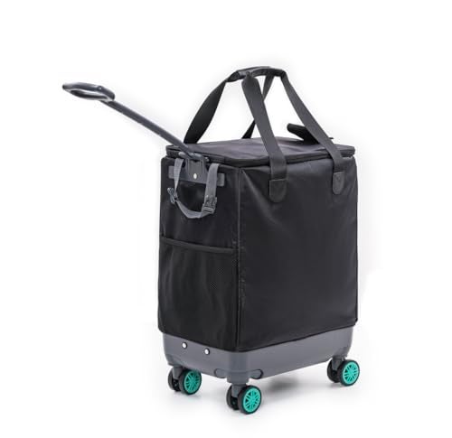 Handy Sandy Haul-It Foldable Rolling Tote – Patented Heavy-Duty Utility Bag with 8 Spinner Wheels, – Reusable Grocery Cart, Laundry Carrier, Travel Tote, Commuter Bag for Shopping & More- Green - Image 4