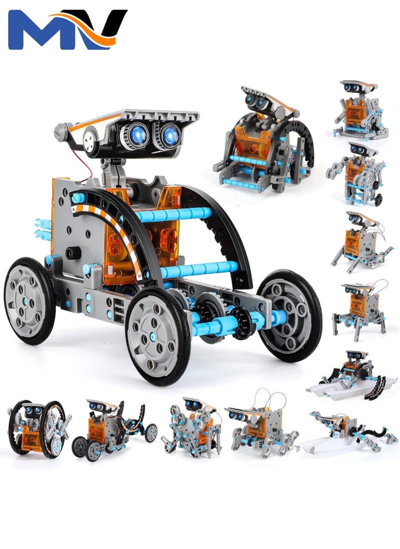 MAGIC VAULT - Solar Robot Kit, 12-in-1 STEM Robot Science Kit Toys for Kids Aged 8-16, Educational DIY Assembly Creation Set with Solar Powered Motorised Engine, Science Experiment Set for Students Teens - Image 1